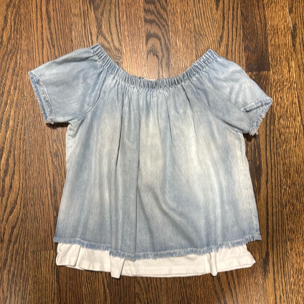 Generation Love denim layered top XS